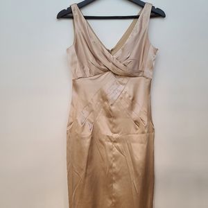 Maggy London Satin Champagne Dress